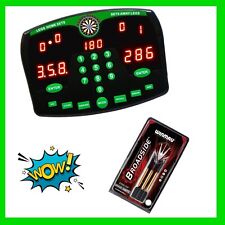 Dart Scorer Scorer Darts Deluxe Scoreboard Electronic with Winmau Broadside Dart