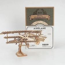 Airplane Model Kit 3D Aeroplane Wooden Puzzle Construction - Classic Toy Gift