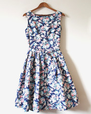 Lindy Bop 50s Swing Dress Blue