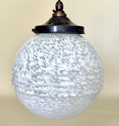 Vintage french white marbled - white,