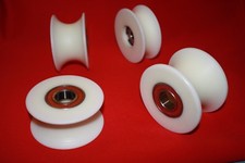 80mm Nylon Pulley Wheel with Ball Bearings Various Groove Size Precisely Turned.