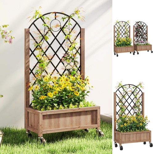 Wooden raised flower bed - wooden,