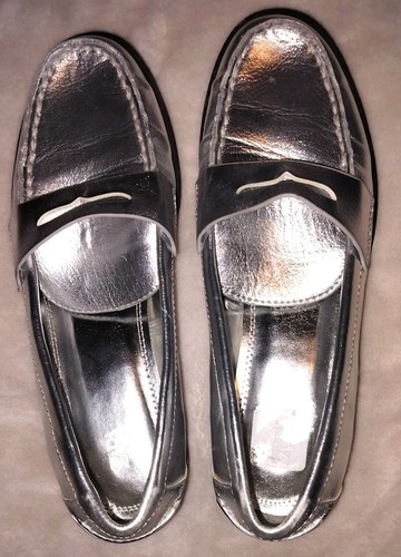 Women zara silver loafers - women's,