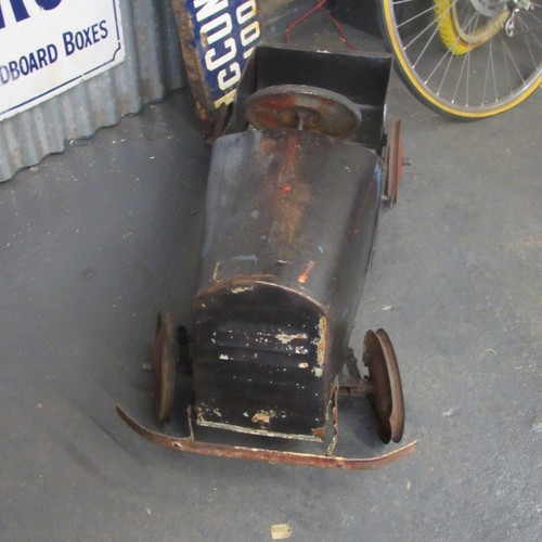 Vintage tin toy pedal - vintage,