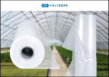 POLYTUNNEL 8m WIDE CLEAR POLYTHENE COVER UV5 GREENHOUSE FOIL PLASTIC MEMBRANE