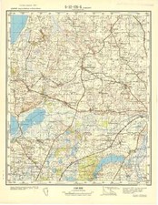 Russian Soviet Military Topographic Map - RAMSING (Denmark), 1:50 000, ed. 1961