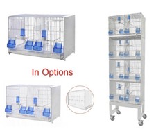 Plastic Italian Double Breeding Cage & Divider - Budgie, Canary Finch In Options