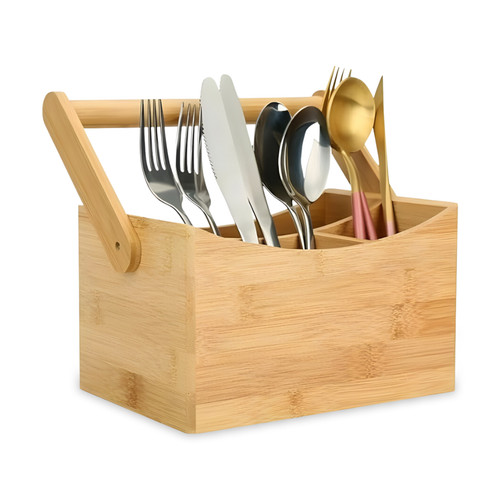 Compartment bamboo cutlery - compartment,