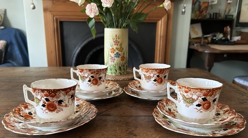 Antique wellington china trio - antique,