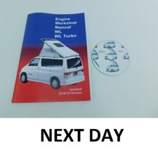 Mazda Bongo 1995 - 2006 2.5TD Turbo Diesel Engine Manual (A4 size)  + CD