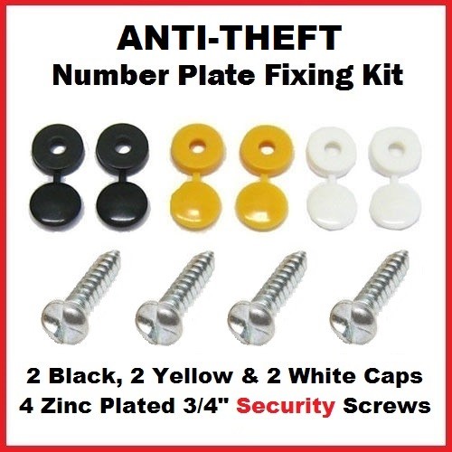 Anti theft screws number - number, plate