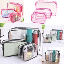 3 x Clear Travel Toiletries