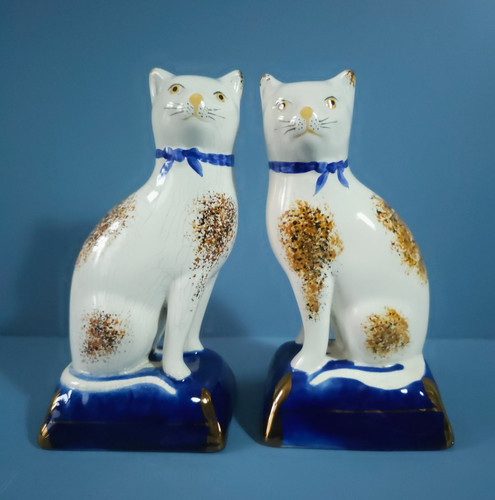 Pair porcelain staffordshire - porcelain,