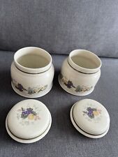 2 x Royal Doulton Harvest Garland Lambethware  Sugar Bowl & Lid - More Spares!
