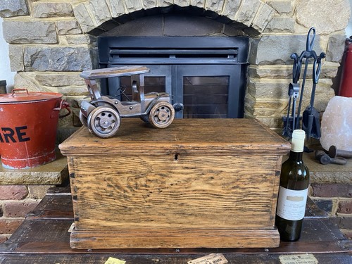 Old antique pine chest - antique,