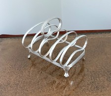 Victorian silver plated toast