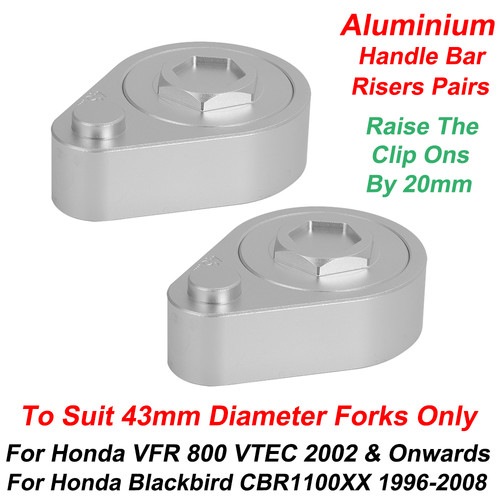 Aluminum handle bar risers for - aluminum,