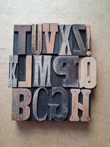 Vintage wooden letterpress - wooden,
