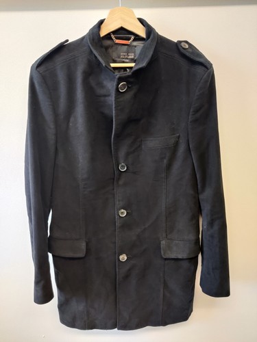 Zara man black large coat - man,