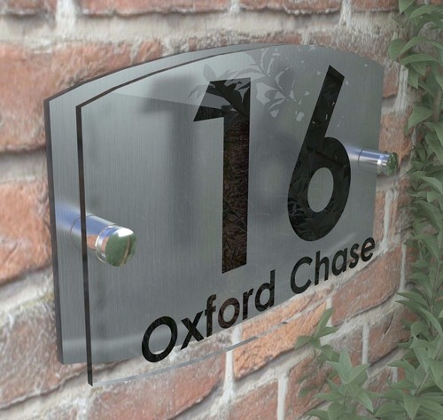 Modern acrylic house signs - modern,
