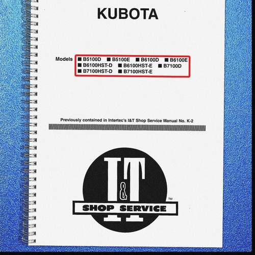 Kubota b5100d b6100d e - kubota, b5100d/e