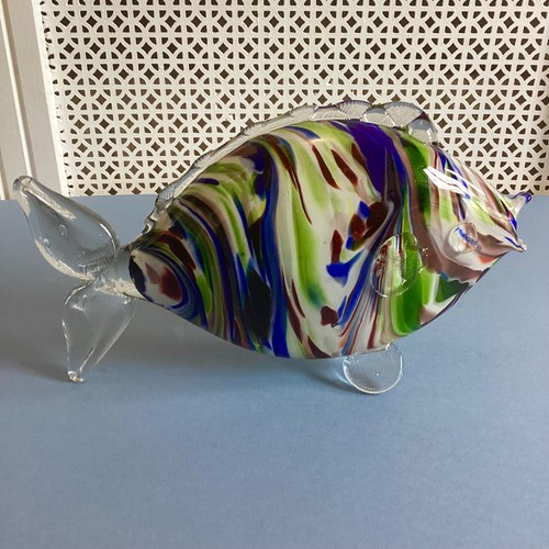 Vintage glass ornament - , fish