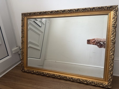 Large ornate gold framed wall - ornate,