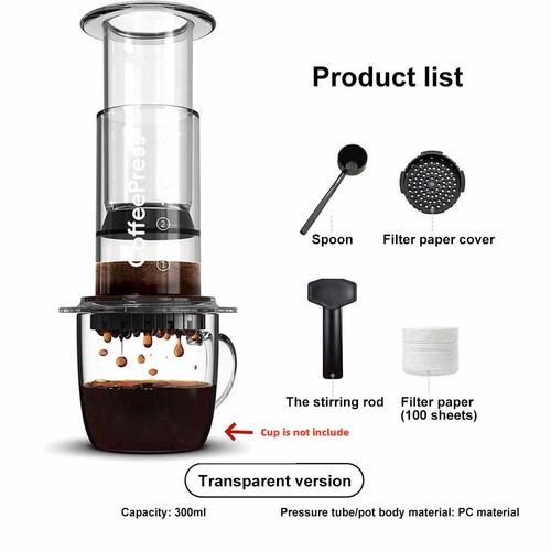 Aeropress clear coffee press - aeropress,