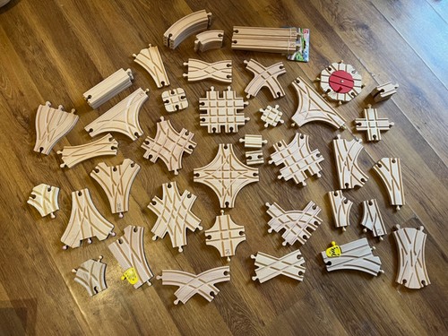 New wooden train track - track, &