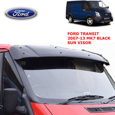 FOR FORD TRANSIT MK7 07-13 BLACK SOLID SUNVISOR SUN VISOR WIND DEFLECTOR 