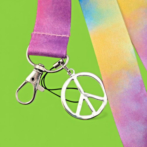 Hippie lanyard retro tie - lanyard, tie-dyed