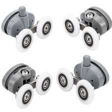 4 x Twin Shower Screen Door Rollers Runners Wheels 25mm Replacement UK