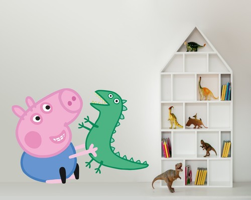 George pig peppa wall - -,