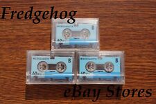3 x AUDIO MICRO CASSETTES / TAPES FOR DICTAPHONES & ANSWER PHONES / ANSAPHONES