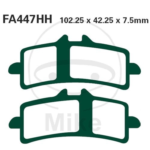 Pair brake pads ebc fa447hh - brake,