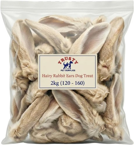 Natural hairy rabbit - ears, 2kg