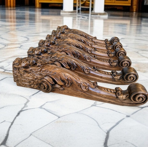 Lion head wall corbel - wall,