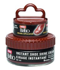 BRILLO Instant Shoe Shine Cream 50 ml BROWN  KIT