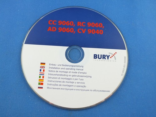 Bury 9060 cv 9040 - cd, rc