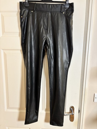 High waisted faux leather - waisted,
