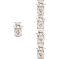  5pcs Vintage Style Flower Bucket Vase Decorative Metal Planter Flower