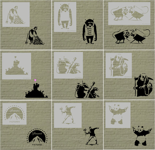 Banksy stencils 190 micron - stencils,
