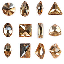 Mixed Shapes Sew on Stones Crystal Golden Shadow Rhinestones Sew on Craft Beads