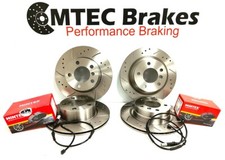 BMW F30 F31 320 320D 2011- FRONT REAR BRAKE DISCS DRILLED GROOVED PADS & SENSORS