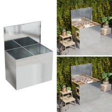 Horse Feed Bin Lockable Animal Food Storage Galvanised Metal Seed Grain Box Case