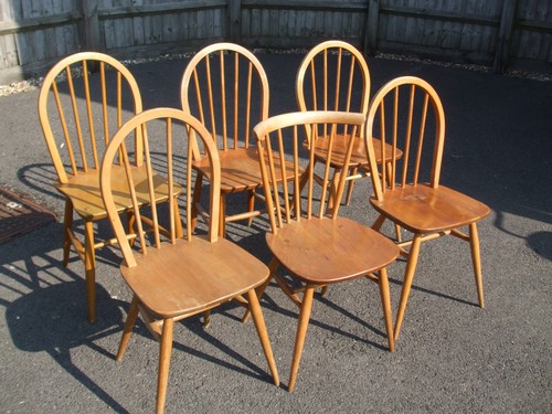 Set six vintage ercol - vintage,