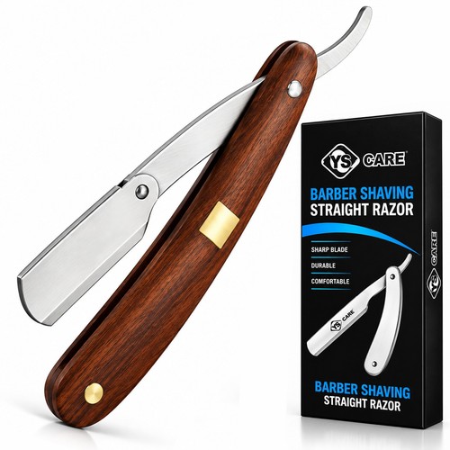 Cut throat razor wooden handle - cut,