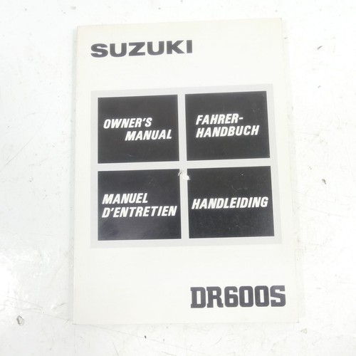 Suzuki 600 owner s manual - s, owner's