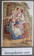 Joseph Mansell by George Baxter Patent – The Spinner or Spinning Wheel - 1850's