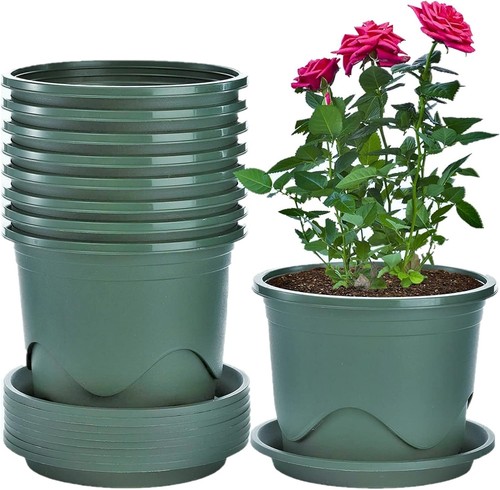 6pcs 16cm plastic plant pots - 16cm,